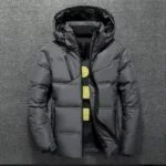 Men's Coat Windproof White Duck Down Jacket Men Winter Removable Cap Parkas Solid Color Outdoor Casual Hooded Overcoat Clothes - Image 8