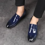 Men's Shoes Loafers Dress Man British Casual Single Leather Small Square Toe Mens Genuine Shoe Formal Black Elegant Good Quality - Image 7