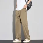2025 Summer Thin Men's Soft Lyocell Casual Pants Breathable Fashion Solid Color Simple Male Trousers Brand Clothing - Image 8