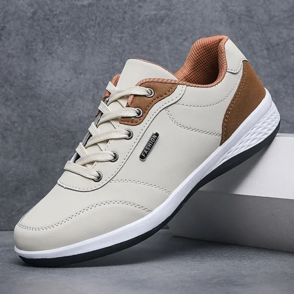 S12c8fbae27214f86949889b750cd1385l.webp 2025 Men Shoes Spring Autumn Waterproof Walking Sneakers Leisure Male Leather Sports Shoes Non-Slip Footwear Tennis for Men - Image 1