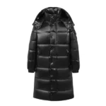 Fashion Long Coat men Warm Parkas Men's Winter Hooded Down Jacket High-end Black Gold Glossy Ultra Light White Duck Down Coat - Image 5