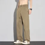 2025 Summer Thin Men's Soft Lyocell Casual Pants Breathable Fashion Solid Color Simple Male Trousers Brand Clothing - Image 4