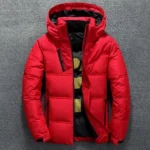 Men's Coat Windproof White Duck Down Jacket Men Winter Removable Cap Parkas Solid Color Outdoor Casual Hooded Overcoat Clothes - Image 7