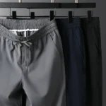 Men's Quick-drying Pants, Drawstring Elastic Waist, Casual Trousers, Loose Straight Pants, Summer New Fashion, Trendy - Image 4