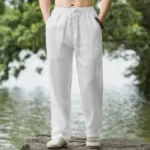 Men's Beach Pants Joggers  Streetwear Cotton Linen Sweatpants Casual Pants Hawaiian Vacation Loose Summer Long - Image 8