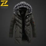 Men Parka Coat 2025 Hooded Trendy Windproof Outdoor Skiing Warm Winter Jacket Travel Snow Sports Lightweight Long Down Jacket - Image 3