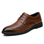 2025New Shoes for Men Summer Breathable Hollow Out Shoe Fashion Business Dress Shoes Luxury Casual Leather Shoes for Men Loafers - Image 8