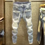 men clothing denim jeans men straight ripped jeans pants pantalones hombre y2k streetwear cargo pants skinny jeans men - Image 5