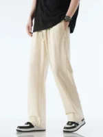 Men's Summer Sport Pants Lightweight Cotton Straight Leg Sweatpants Men/Women Unisex Couples Loose Fit Gym Trousers - Image 3