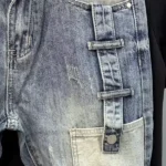 New Summer Luxury Men's Clothing Cargo Washed Kpop Y2K Designer Streetwear Solid Boyfriend Vintage Ripped Jeans Denim Shorts - Image 4