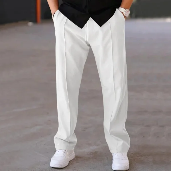 S6759cc49a72e422082c09a361eebd080L.webp 2025 New Thin Pants Men's Spring/Summer Loose Straight Leg Sports Casual Pants American Oversize Long Leg Pants - Image 1