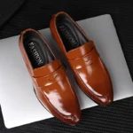 Men's Shoes Loafers Dress Man British Casual Single Leather Small Square Toe Mens Genuine Shoe Formal Black Elegant Good Quality - Image 2