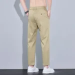 2025 New Summer Ankle-Length Pants Men Straight Fit Fashion Thin Brand Clothing Solid Color Casual Trousers Male 28-38 - Image 6