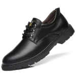 Men's Shoes 2022 Autumn Simple New Genuine Leather Men's Shoes Simple Low Help Work Dress Shoes Lace up Casual Men's Leather Sho - Image 6