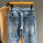 Ripped Jeans Men New Personality Fashion Vintage Blue Streetwear Baggy Denim Pants Casual Tapered Hole Frayed Trousers Male - Image 4