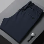 Men's Quick-drying Pants, Drawstring Elastic Waist, Casual Trousers, Loose Straight Pants, Summer New Fashion, Trendy - Image 9