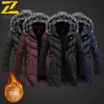 Men Parka Coat 2025 Hooded Trendy Windproof Outdoor Skiing Warm Winter Jacket Travel Snow Sports Lightweight Long Down Jacket - Image 5