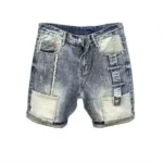 New Summer Luxury Men's Clothing Cargo Washed Kpop Y2K Designer Streetwear Solid Boyfriend Vintage Ripped Jeans Denim Shorts - Image 5