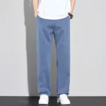 2025 Summer Thin Men's Soft Lyocell Casual Pants Breathable Fashion Solid Color Simple Male Trousers Brand Clothing - Image 2