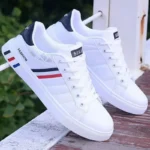 Men Sneakers Casual Shoes Men Flats Zapatillas Hombre Lightweight Pu Leather Breathable Shoe Mens White Sports Tenis Shoes - Image 4