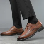 2025New Shoes for Men Summer Breathable Hollow Out Shoe Fashion Business Dress Shoes Luxury Casual Leather Shoes for Men Loafers - Image 6