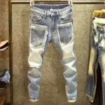 men clothing denim jeans men straight ripped jeans pants pantalones hombre y2k streetwear cargo pants skinny jeans men - Image 6
