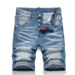 New Fashion Summer Male Denim Jeans Shorts Italian High Street Style Men Blue Straight Ripped Denim Shorts Jeans Casual Jeans 42 - Image 7