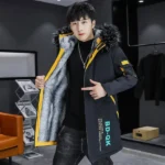 Winter Men's Long Down Jacket Fashion Male Thermal Parkas Coats Casual Men Classic Fur Collar Warm Padded Jackets Clothing 5XL - Image 10