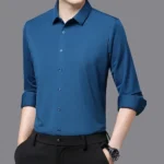 Premium Men's Ultra-Stretch Shirt - High-Quality Silky Business Formal Long-Sleeve Shirt for Social and Casual Wear - Image 8