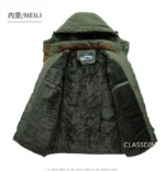 Men Long Down Jackets Hooded Casual Overcoats Warm Parkas High Quality Male Winter Jackets Outdoor Long Coats Winter Clothing 5X - Image 5
