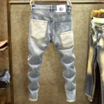 men clothing denim jeans men straight ripped jeans pants pantalones hombre y2k streetwear cargo pants skinny jeans men - Image 2