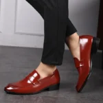 Men's Shoes Loafers Dress Man British Casual Single Leather Small Square Toe Mens Genuine Shoe Formal Black Elegant Good Quality - Image 8