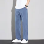 2025 Summer Thin Men's Soft Lyocell Casual Pants Breathable Fashion Solid Color Simple Male Trousers Brand Clothing - Image 9