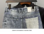 New Summer Luxury Men's Clothing Cargo Washed Kpop Y2K Designer Streetwear Solid Boyfriend Vintage Ripped Jeans Denim Shorts - Image 6