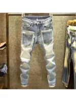 men clothing denim jeans men straight ripped jeans pants pantalones hombre y2k streetwear cargo pants skinny jeans men - Image 7
