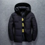 Men's Coat Windproof White Duck Down Jacket Men Winter Removable Cap Parkas Solid Color Outdoor Casual Hooded Overcoat Clothes - Image 4