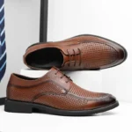 2025New Shoes for Men Summer Breathable Hollow Out Shoe Fashion Business Dress Shoes Luxury Casual Leather Shoes for Men Loafers - Image 4