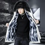 Winter Men's Long Down Jacket Fashion Male Thermal Parkas Coats Casual Men Classic Fur Collar Warm Padded Jackets Clothing 5XL - Image 2