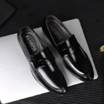 Men's Shoes Loafers Dress Man British Casual Single Leather Small Square Toe Mens Genuine Shoe Formal Black Elegant Good Quality - Image 6