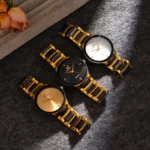 ORLANDO Men Luxury Watches New Arrived Cool Black Gold Quartz Steel Wristwatch Exquisite Masculino Relogio Fashion Clock - Image 3