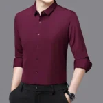 Premium Men's Ultra-Stretch Shirt - High-Quality Silky Business Formal Long-Sleeve Shirt for Social and Casual Wear - Image 11