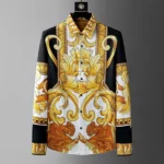 2025 Brand Palace Style Shirta Men Luxury Business Social Dress Shirt Long Sleeved Casual Banquet Party Blouse Men Clothing