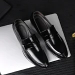 Men's Shoes Loafers Dress Man British Casual Single Leather Small Square Toe Mens Genuine Shoe Formal Black Elegant Good Quality - Image 5