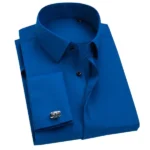 Men's French Cufflink Shirt Bamboo Fiber Long-Sleeved Business Formal Dress Shirts Men's Tuxedo Button French Clothing Wedding - Image 7