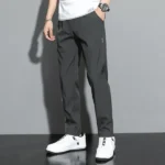Men's Pants 2025 Summer New Black Gray Thin Business Casual Pants Outdoor Elastic Breathable Straight Leg Sweatpants - Image 5
