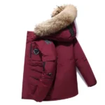 Fur Collar White Duck Down Winter Jacket Male Keep Warm -30 Degree Parkas Men Windproof Hooded Thicken Multi-pocket Down Coat - Image 3