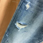 Ripped Jeans Men New Personality Fashion Vintage Blue Streetwear Baggy Denim Pants Casual Tapered Hole Frayed Trousers Male - Image 6