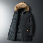 Thick Puffer Jacket Parkas Overcoat Men's Winter Parka Men White Duck Down Removable Cap Mens High Quality Thermal Down Jacket - Image 2