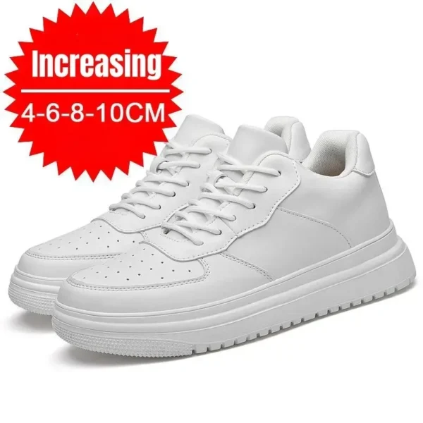 Sec4ebf680d62498b939c3c631da6ae38d.webp PDEP New Height Increasing Shoes for Men 10cm Invisible Elevator Sneakers White Leathe Sport Zapatillas De Hombre Big Size 46 - Image 1