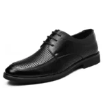 2025New Shoes for Men Summer Breathable Hollow Out Shoe Fashion Business Dress Shoes Luxury Casual Leather Shoes for Men Loafers - Image 9